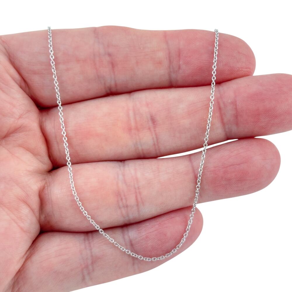 Vintage Italy Sterling Silver 925 Cable Link Chain Necklace 18.5"